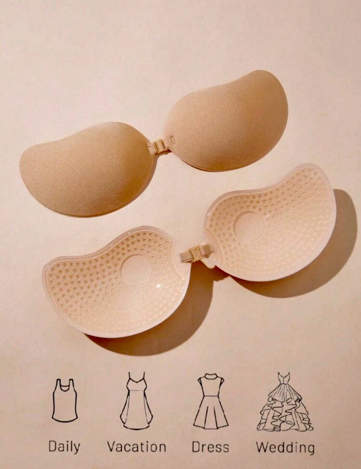 Nudesaa Strapless reusable Push-up Adhesive Bras